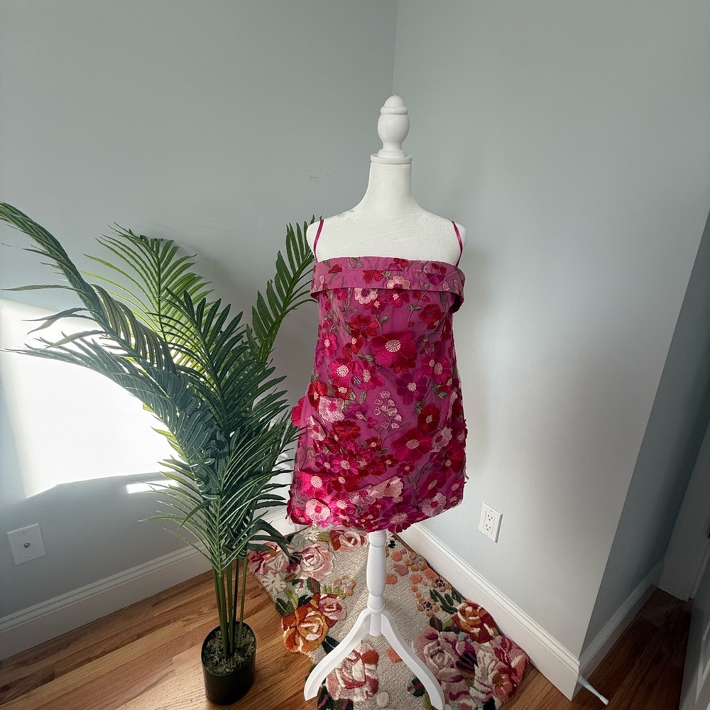 Altar'd State Pink Strapless Dress